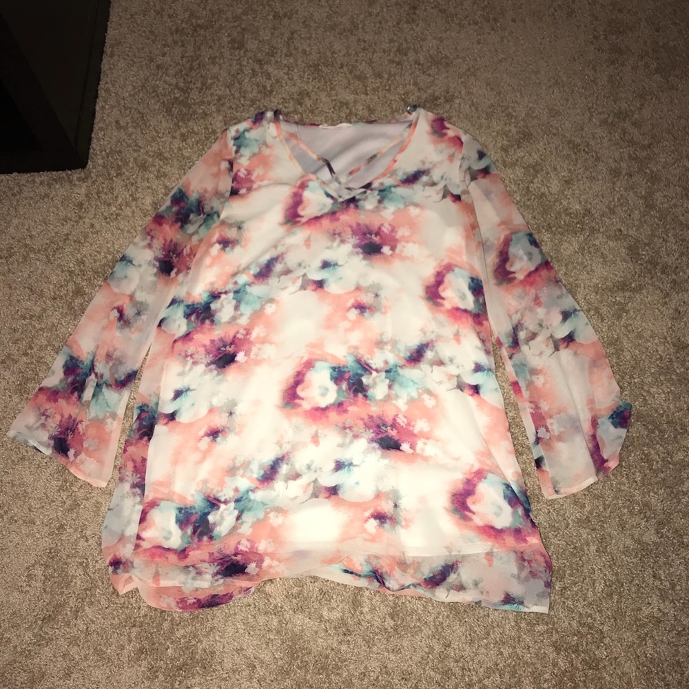 Pink and pastel colored tunic